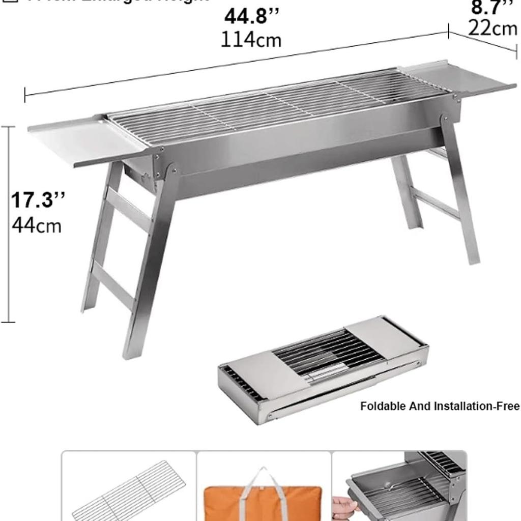 Stainless Steel Portable Folding BBQ Grill Outdoor Cooking Grill for Home Use