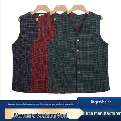 Vestă ușoară fără mâneci pentru femei plus size - Jachetă de primăvară/toamnă pentru femei de vârstă mijlocie și în vârstă