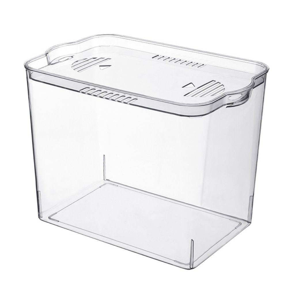 High Quality Transparent Fish Tank Plastic With Lid Fish Breeding Box Square Aquariums Table Decoration