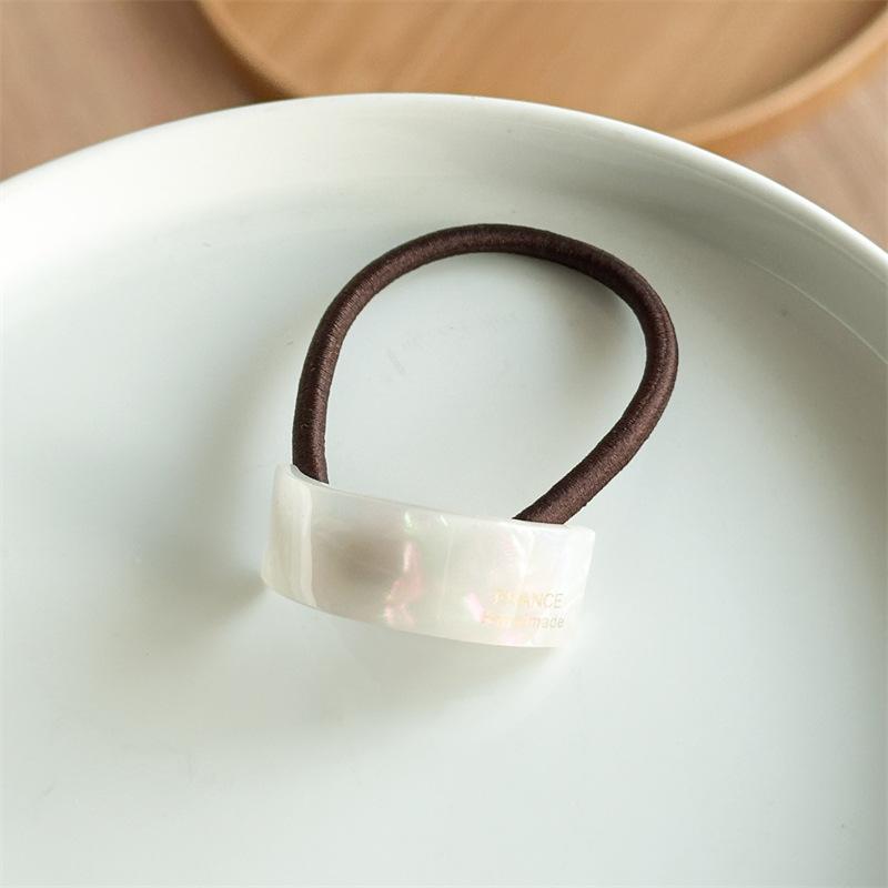 Korean Acetic Acid Hair Ropes Fashion Simple Print Elastic Scrunchies Rubber Band Girl Hair Accessories Ponytail Headwear