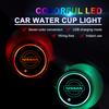 ASD1  1/2PCS Luminous Car Coaster Water Cup Holder Non Slip Pads Mats Center Cover For Nissan X-trail Qashqai j10 j11 Note Juke Sentra