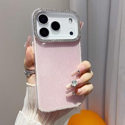 Luxe Glitters Diamanten Strass Telefoonhoesje voor IPhone 17 Air 16 Pro Max 15 14 13 12Pro 2-in-1 Schokbestendige Achterhoes Caque