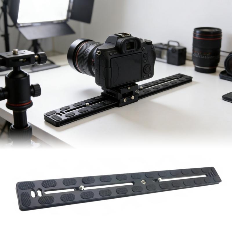 400mm Long Quick Release Plate with 28 Rubber Pad for Enhances Stability Camera Protections On Tripods for Two Cameras
