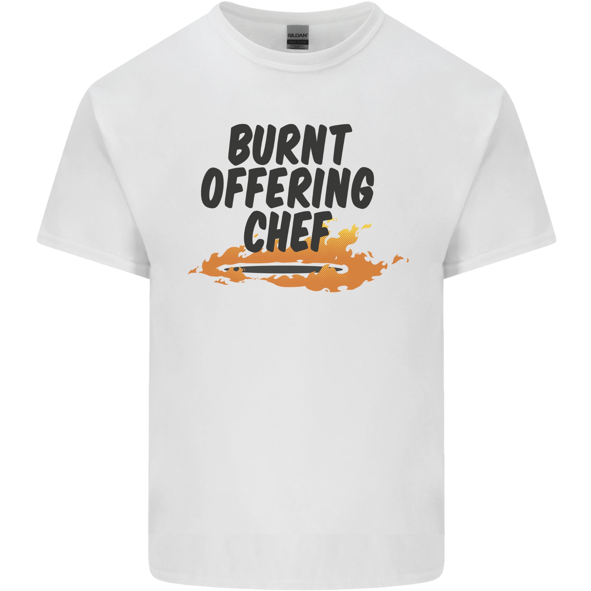 Burnt Offering Chef Funny Food BBQ Bad Cook Unisexs Light Cotton TShirt S