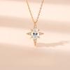 Octagram Necklace Women's Light Luxury Premium Gem Simple Clavicle Chain Qixi Festival Gift Summer