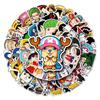 Generic One Piece Luffy 50 Pcs Waterproof Graffiti Anime Stickers Decorative Decals For Luggage Skateboard Motorcycle Car Fans