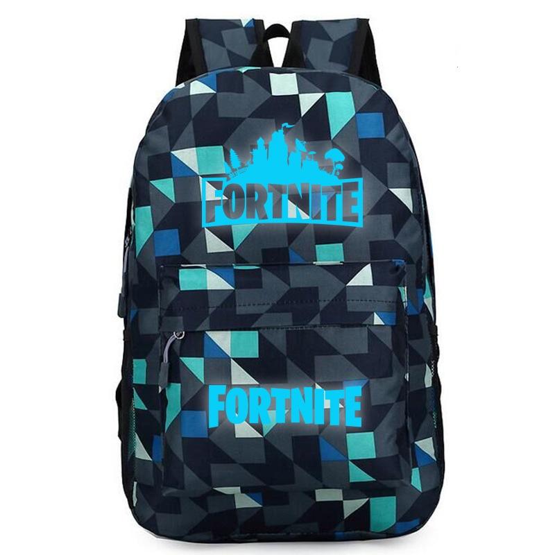 School Fortnite Bag Battle Royale Shoulder Luminous Boy Backpack Trendy Cool And