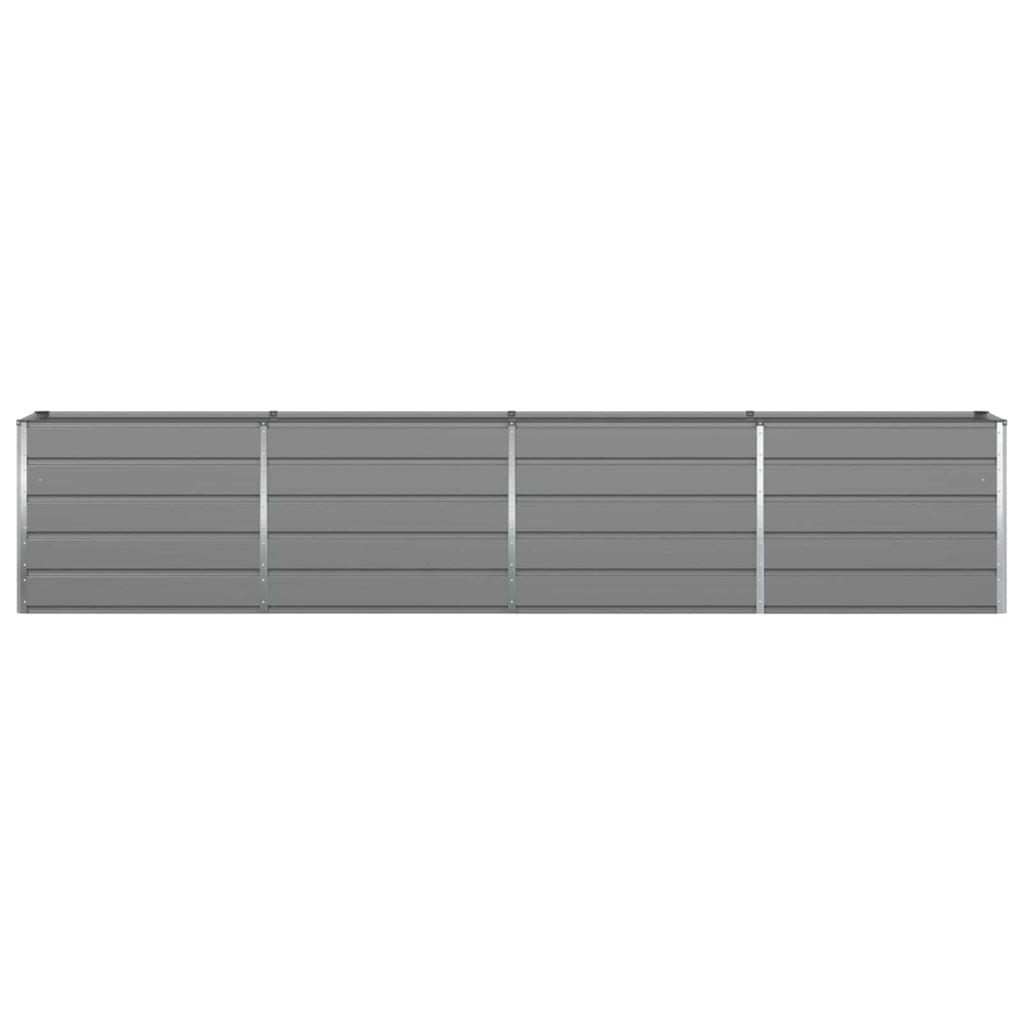 Planting Trough Light Grey 385 X 50 X 75 Cm Galvanized Steel