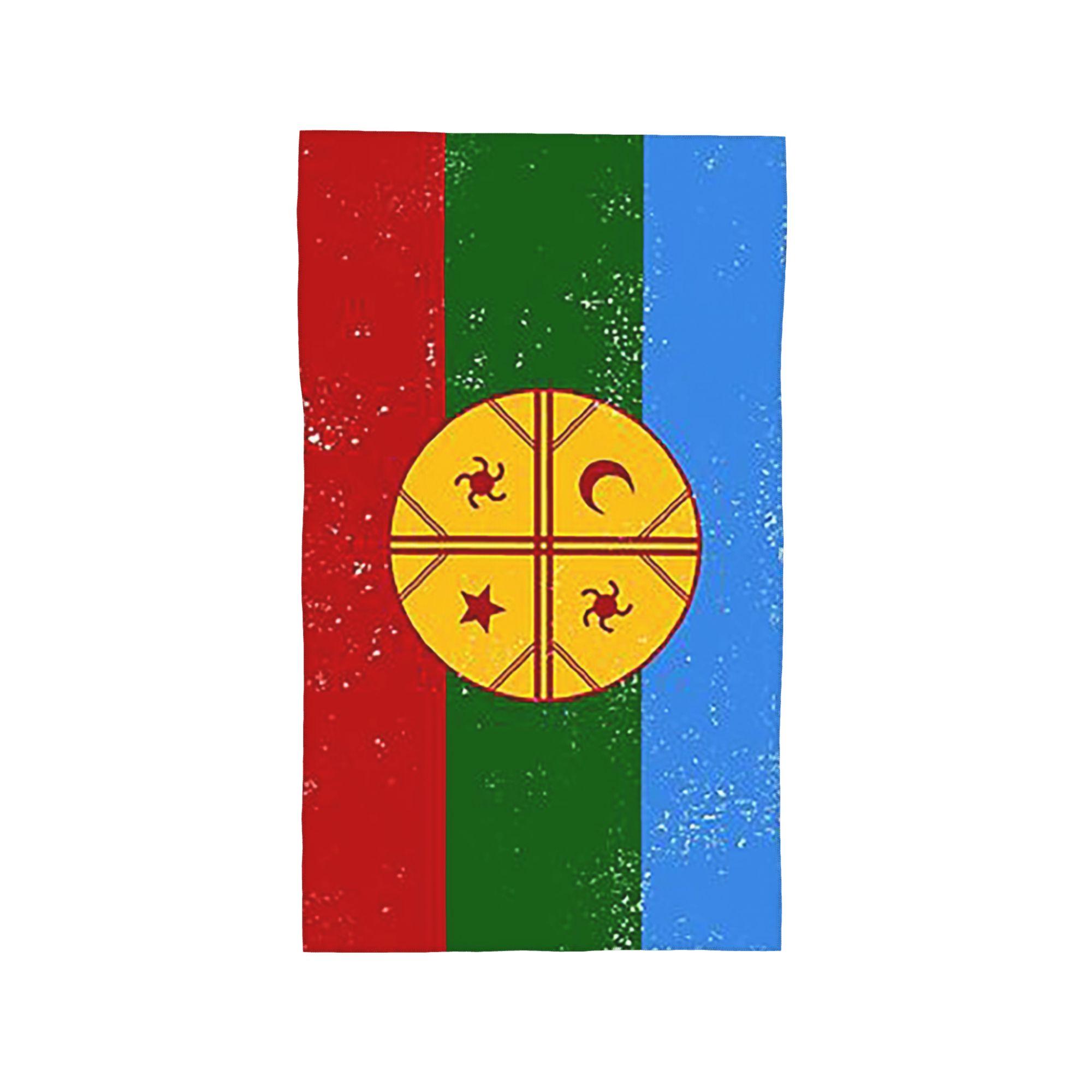 Bandera Mapuche Mapuche Flag Indigenous People from Chile Soft Face Towel Quick Dry Pool Bath Cotton Towels Breathable W40*H60(CM)