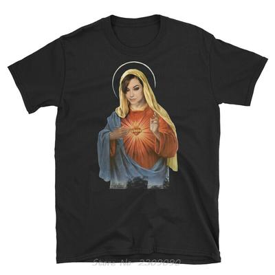 Sasha Grey Svatá Matka Maria Ironické Tričko Pánské Krátký Rukáv Bavlna Unisex Tričko Módní Tričko Vtipná Trička Harajuku