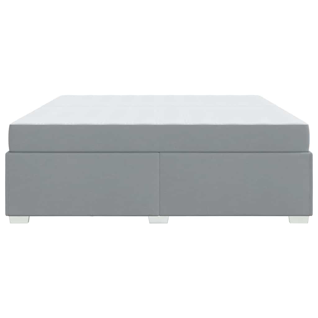 Bed Frame with Mattress Light Grey 200 x 200 cm Fabric