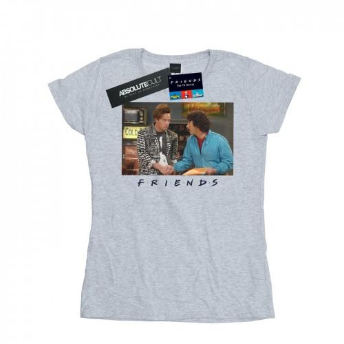 

Friends Womens/Ladies Ross And Chandler Handshake Cotton T-Shirt білий