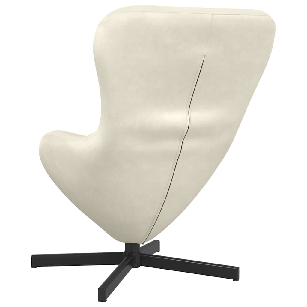 Egg Chair Cream 63 X 73 X 90 Cm Velvet