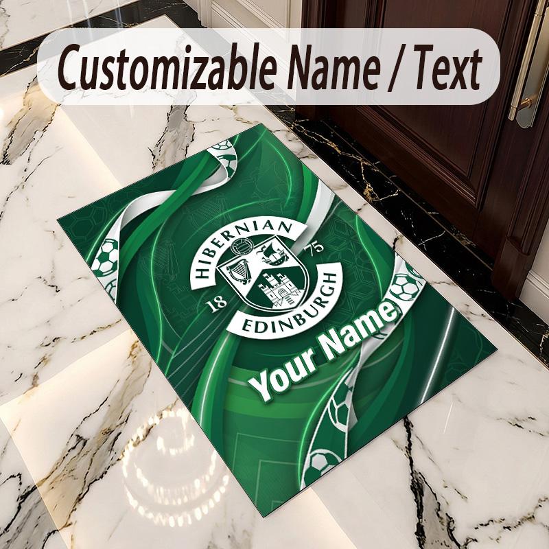 Crystal Velvet Rug Hibernian FC Print Custom Name Text Floor Mat Home Decor