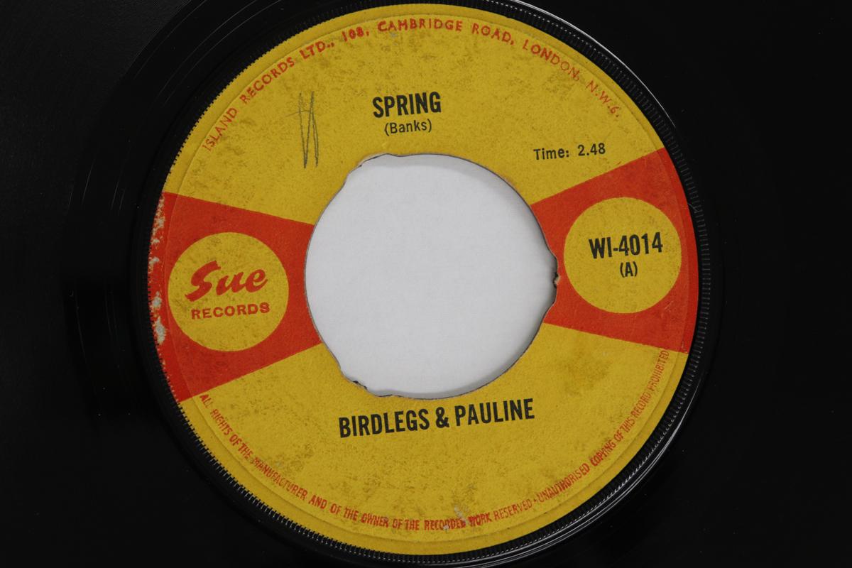

7-дюймовая пластинка BIRDLEGS & PAULINE - Spring WI4014 Sue Records 1966 UK Соул/Фанк Б/У