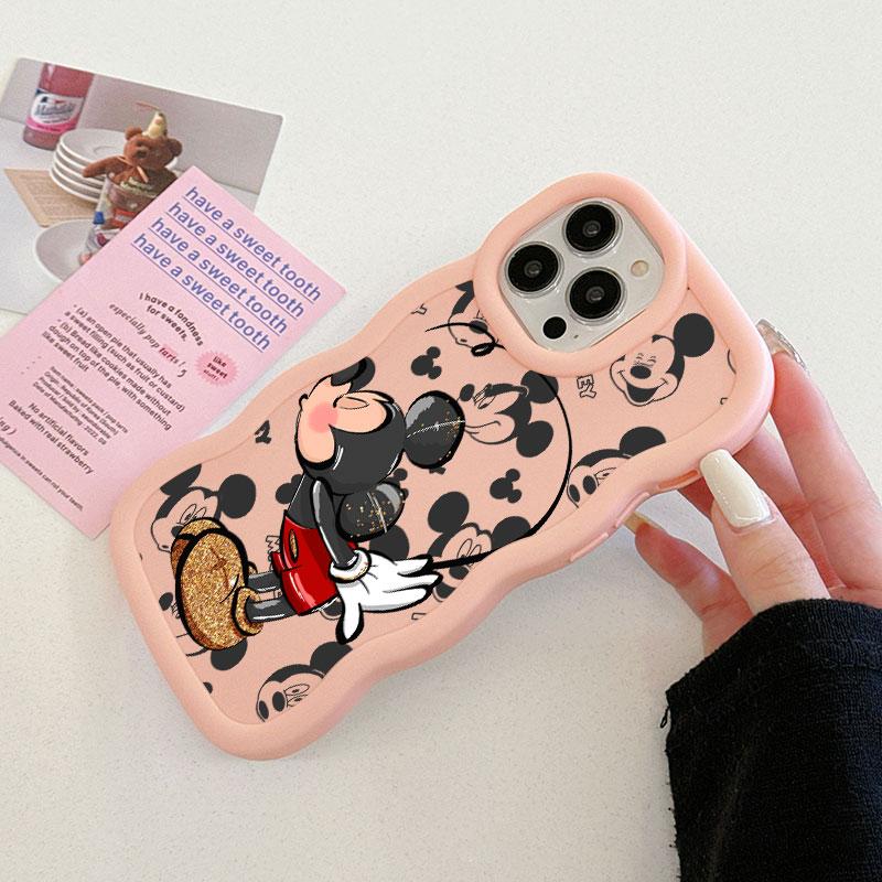 Mickey Minnie Mouse Love Phone Case For iPhone 17E 11 12 13 14 15 16 17 Pro Max 16e 17 Air 13 Plus Candy Color Back Cover