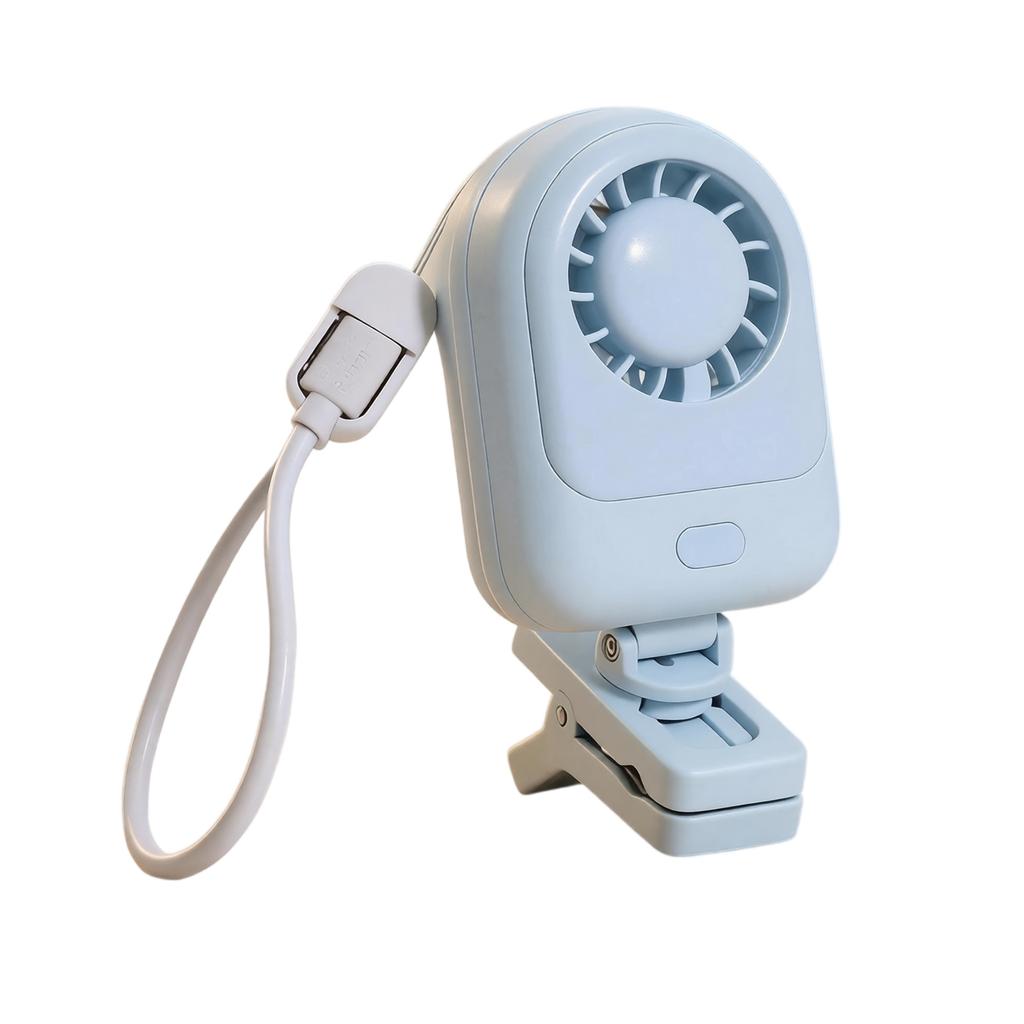 Portable Mini Clip Fan Rechargeable with USB Type-C Charging Three Adjustable Speeds Compact Design for Indoor and Outdoor Use