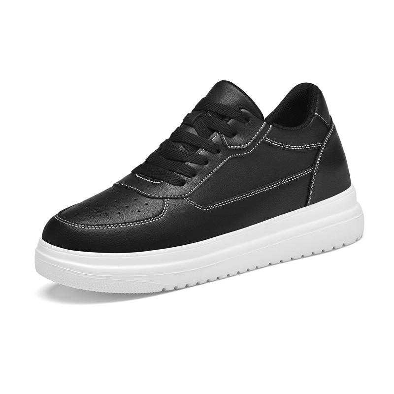 Unisex Couple Low‑Top Board Shoes, Invisible Inner Height Increasing Skate Shoes, Spring Autumn White Sports Casual Shoes For Men Women