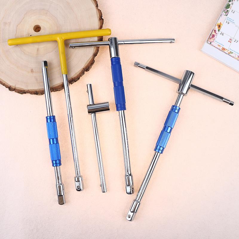 Multifunctional T-Handle Socket Wrench Set, Interchangeable Sockets And Lever Bar, Easy To Use Hand Tool For Repair Work