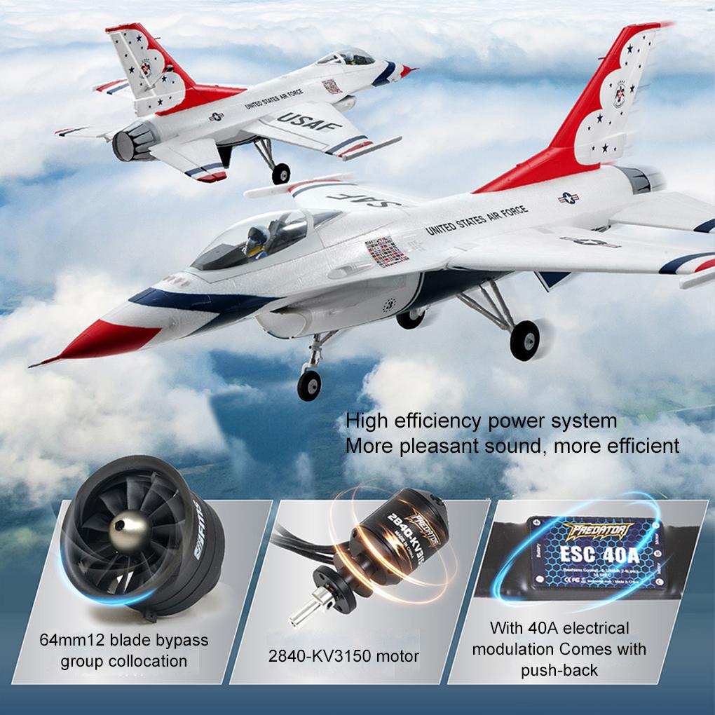 New FMS 64mm F16 PNP RC Jet Plane Remote Control Brushless Airplane Jet EDF Aircraft Fighter Outdoor Foam Assembly RC Aircraft