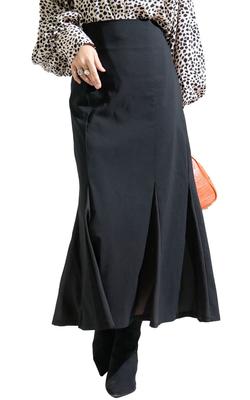 Gold Japan Plus Size Mermaid Skirt with Mixed Long Mermaid Skirt Size Black Women's Material, Skirt, Fem-296, 4L,