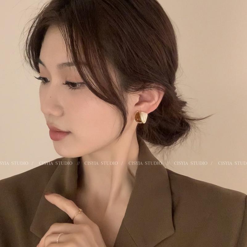 S Silver Needle Retro Earrings Earrings Women's New Trendy Earrings Niche Design Earrings Light Luxury Premium