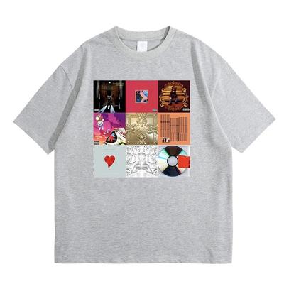 Rapper Kanye West Musikalbum Grafikdruck T-Shirt Herren Hip Hop Mode Trend T-Shirts Männlich Kanye Schwarz Übergroße T-Shirts Streetwear