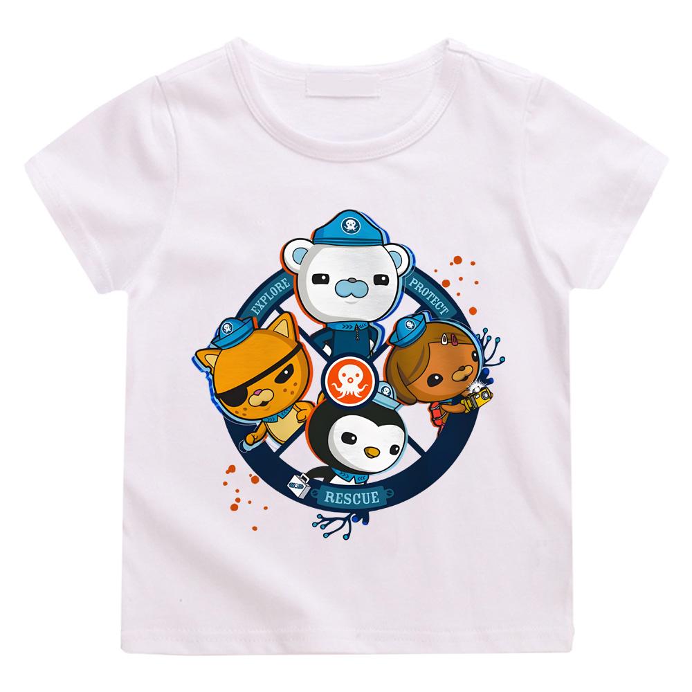 Camisetas de Verão Estampadas de Desenho Os Octonautas para Meninos/Meninas Camisetas Manga Curta 100%Algodão MeninosMeninas Camiseta de Alta Qualidade camiseta anime Tops Fofos