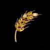 Luxury Crystal Wheat Ear Brooch High -End Temperament Anti -Failure Silk Scarf Buckle Waist Pin Women Men 'S Party Jewelry