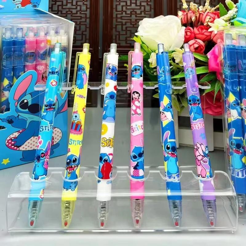 MINISO Cartoon Animals Gel Pens 1pc Cartoon New Pressing Pen Black Water Ink 0.5mm Cute Signature Pen Stationery Student Gift