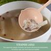 1 Piece 2 in 1 Soup Spoon Wheat Straw Long Handle Soup Spoon Kitchen Straining Ladle Soup Pan Spoon with Filter Strainer YY077