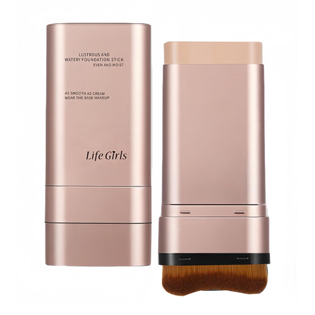 

MIRUOKOU Новейший тональный стик с натуральным эффектом. Не требует техники, просто нанесите. Оттенок кожи. Очень легко даже для новичков. [Дизайн с двумя головками 2025] Кисть,