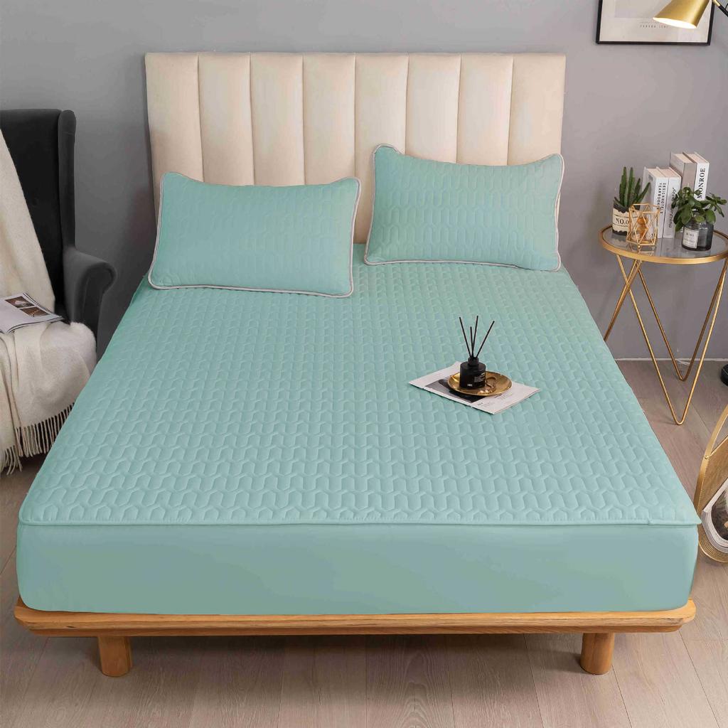 Nowe Pikowane Prześcieradło z Gumką Jednoczęściowe Pyłoszczelne Nakrycie na Łóżko Ochraniacz na Materac Nakrycie na Łóżko Pojedyncze Studencki Dom Studencki Pikowane Prześcieradło z Gumką