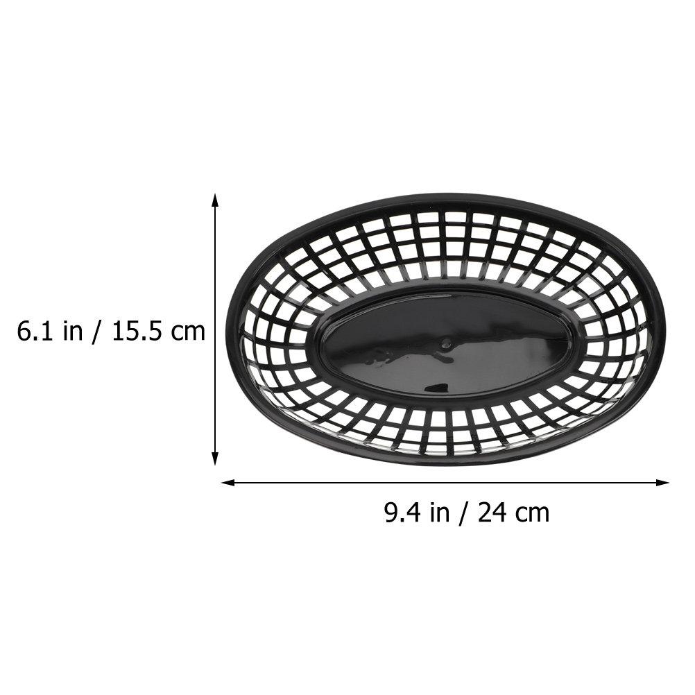6Pcs Oval Fast Food Baskets Multiuse Desktop Storage Snack Basket for Fruits Candy Kitchen Food Basket Desktop Storage Baskets