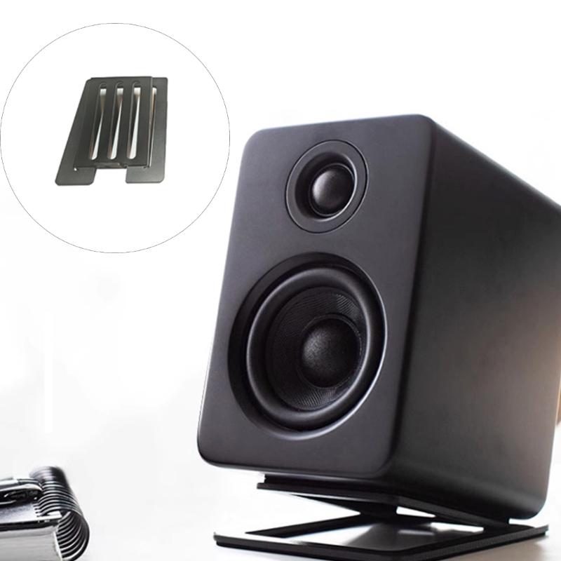 Desktop Speaker Stand Anti Vibration Foam And Metal Frame For Enhances Sound Quality Home Theater Gaming Setups