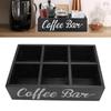 Holzmaterial Kaffeebar-Organizer Schwarz/Weiß Kaffeekapselhalter Teebeutelhalter für die Arbeitsplatte