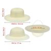 24Pcs Kids Plain Straw Hats For School Events Round Sun Protection DIY Crafts And Painting Kit less