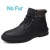 New Italian Mens Handmade Genuine Leather Boots Outdoor Antiskid Motorcycle Boot Fashion Thick Bottom Lace-Up Boot Walking Shoes
