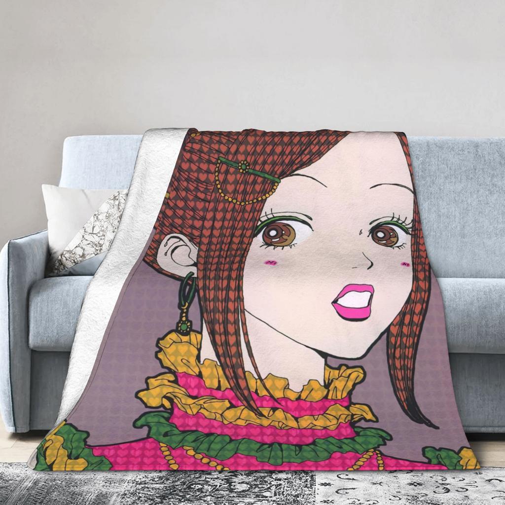 Nana Anime Manga Blankets Coral Fleece Plush Printed Breathable Ultra-Soft Throw Blanket for Home Outdoor Rug Piece