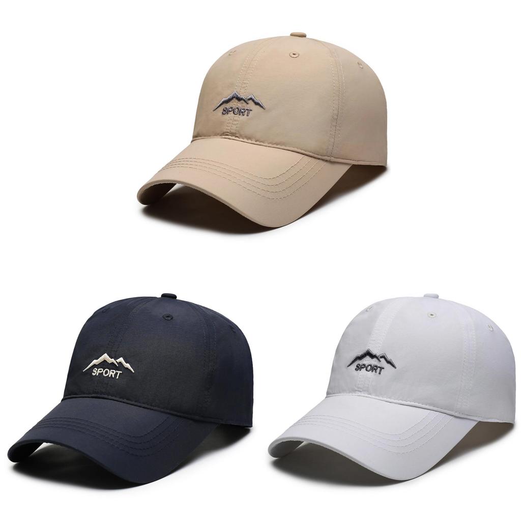 Cappellino da Baseball da Uomo Asciugatura Rapida Traspirante Con Visiera Curva Per Protezione Solare all'Aperto