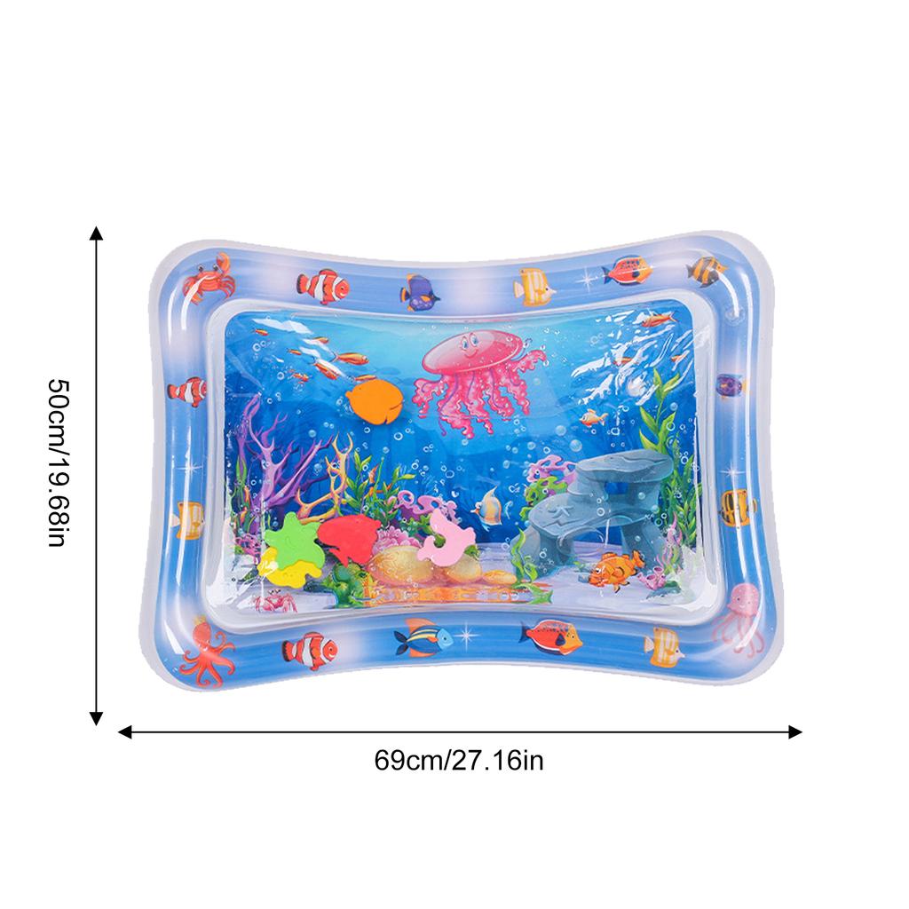 Water Sensory Play Mat Thickened Inflatable Water Mat For Cat And Dog Water Sensor Mat Water Sensory Playmat With Fish Sea Ocean
