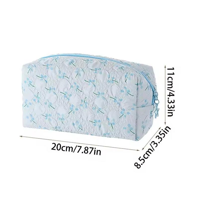 Floral Makeup Bag Cosmetic Organizer Bag Zipper Closure Cosmetic Holder Bag Multifunctional Travel Mountaineering Bag Gifts
