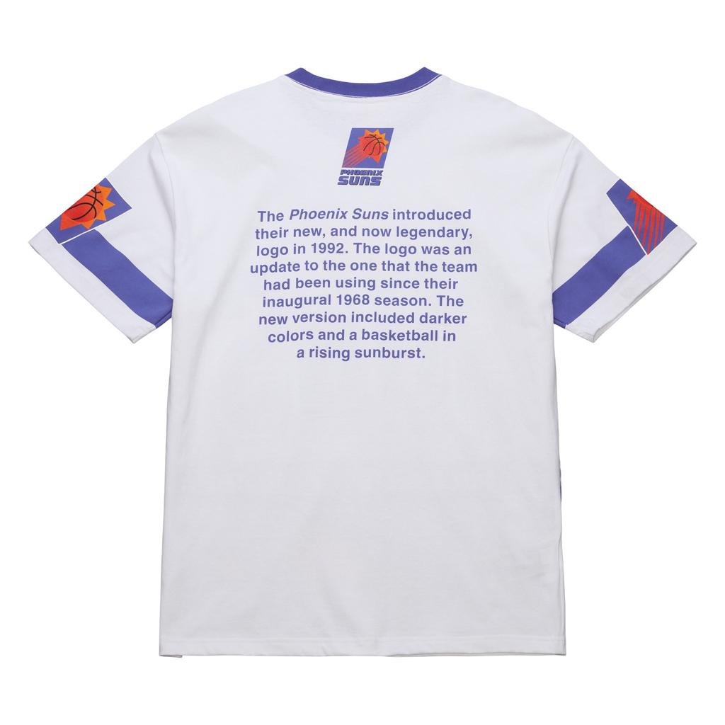 Mitchell & Ness NBA Origins Premium Vintage T-Shirt 'Phoenix Suns' Men's FC9265-PSUWHIT