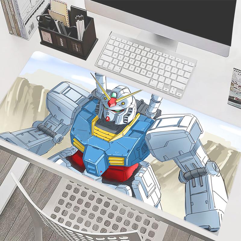 

Mouse Pad Mechanical Warrior RX-78-2 G-gundam Large Gamer Gaming Speed Keyboard Rubber Lock Edge Desk Mat Office Laptop mousepad 35x60x0.2cm
