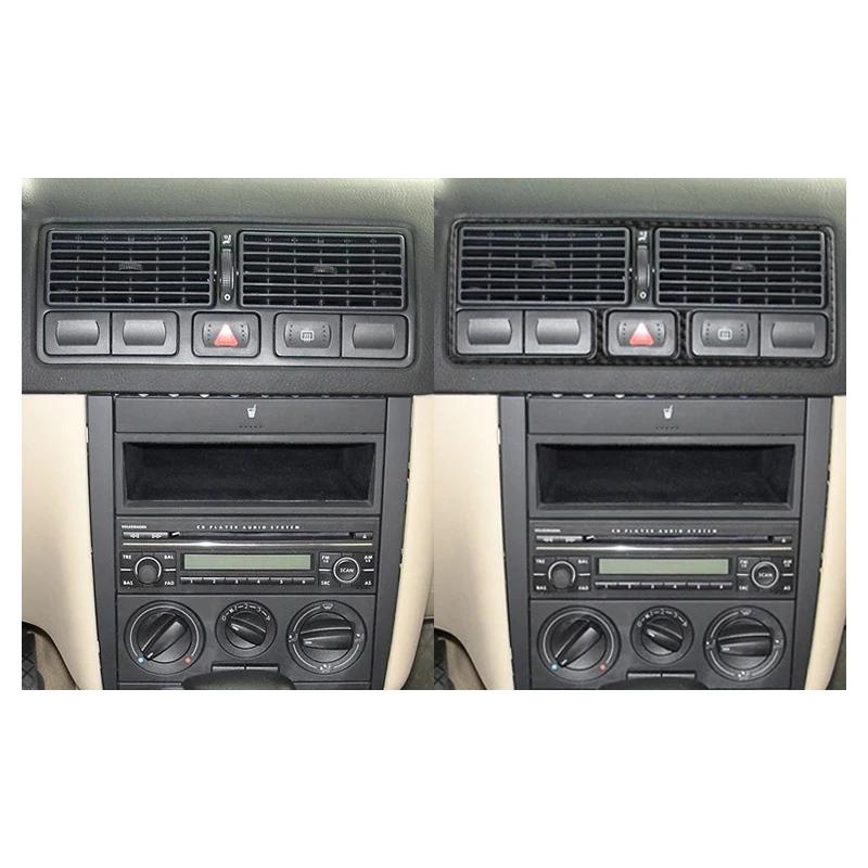 For VW Golf 4 MK4 1999 2000 2001 2002 2003 2004 Accessories Interior Decoration Carbon Fiber Central Control Air Outlet Sticker