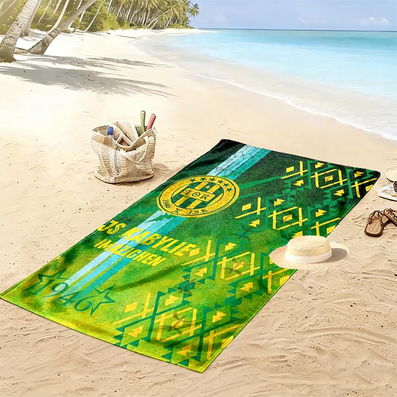 js Kabylie Print Beach Towel, Large Soft Quick Dry Towel for Beach Camping Swimming