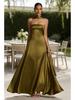 2026 European & American Women's Sexy Bodycon Backless Strapless Cinched Waist Evening Gown