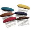 Korean Retro Woolen Hairpin Comb - Elegant Princess Style for Flyaways and Bangs