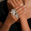 Petal ring niche design flower finger ring personality exaggerated irregular pleated female ring