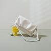 Korean Style Cloud Pleated Genuine Leather Shoulder Bag - Trendy All-Match Drawstring Messenger for Women